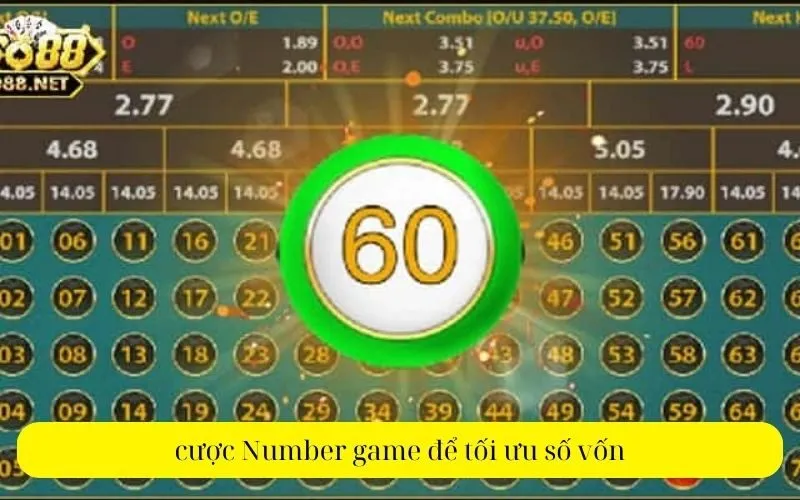 cược Number game để tối ưu số vốn