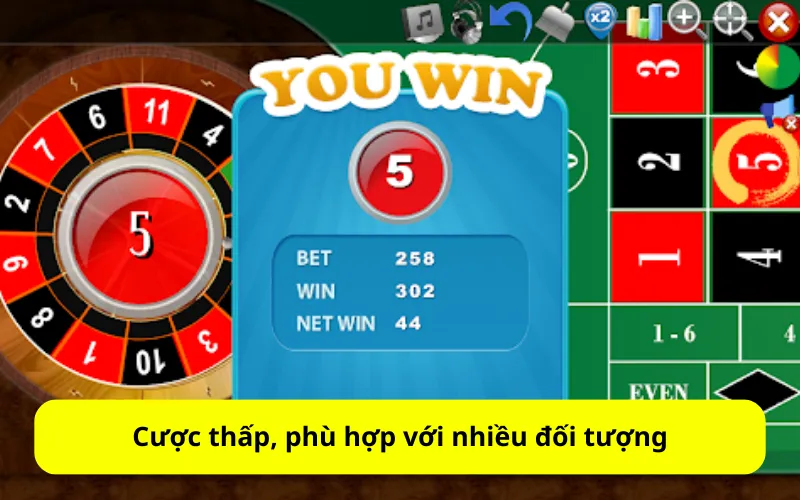 Cược thấp, phù hợp với nhiều đối tượng