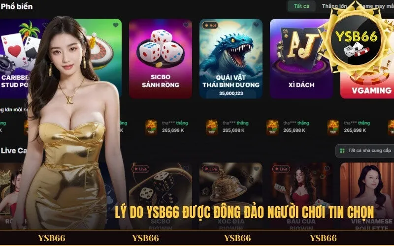 Lý do YSB66 được đông đảo người chơi tin chọn